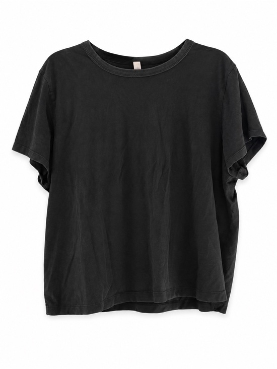 lululemon athletica Tops - Lululemon Athletica Classic Fit Relaxed Black Cropped Women's Tee - Size 10
